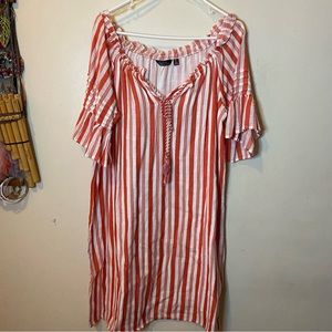 Women’s off the shoulder peppermint dress-size Large